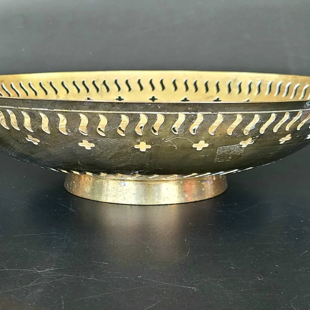 Vintage- Peacock Design - Made in India - Solid Brass Bowl - Fruit/ Candy Bowl